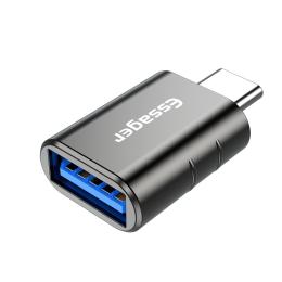 ESSAGER USB-A Hona - USB-C Hane Adapter Svart