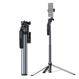 Bluetooth Selfiestick Tripod 200 cm Svart