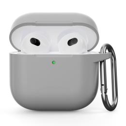 AirPods 4 Skal Med Krok Silikon Ljus Grå