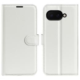 Google Pixel 9a Fodral Litchi Läder Vit