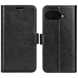 Google Pixel 9a Fodral Crazy Horse Läder Svart