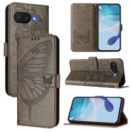 Google Pixel 9a Fodral Fjäril Tryck Grå