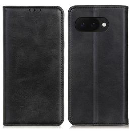 Google Pixel 9a Fodral Flip Split Läder Svart