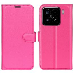 Xiaomi 15 Fodral Litchi Läder Rosa