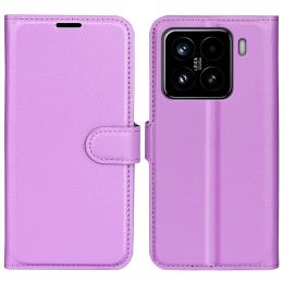 Xiaomi 15 Fodral Litchi Läder Lila