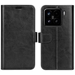 Xiaomi 15 Fodral Crazy Horse Läder Svart
