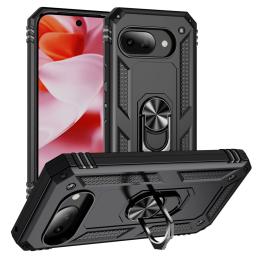 Google Pixel 9a Skal Shockproof Hybrid Ring Svart