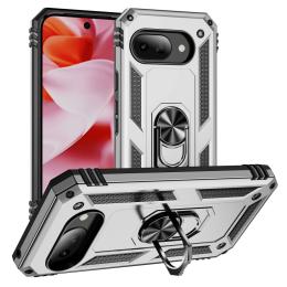 Google Pixel 9a Skal Shockproof Hybrid Ring Silver