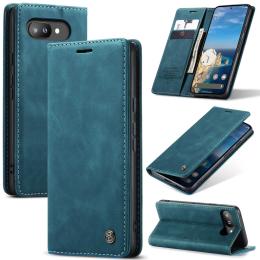 CASEME Google Pixel 9a Fodral Flip Retro Läder Blå
