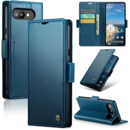 CASEME Google Pixel 9a Fodral RFID Läder Blå