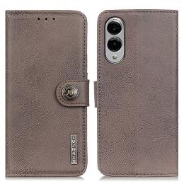 KHAZNEH Samsung Galaxy S25 Edge Fodral Läder Khaki