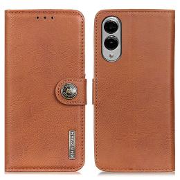 KHAZNEH Samsung Galaxy S25 Edge Fodral Läder Brun