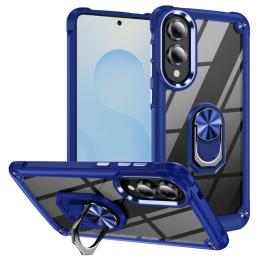 Samsung Galaxy S25 Edge Skal Shockproof Ring Hybrid Blå