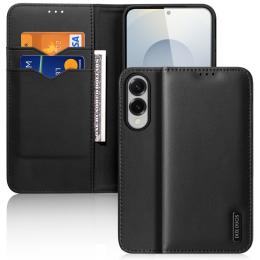 DUX DUCIS Galaxy S25 Edge Fodral HIVO Äkta Läder Svart