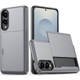 Samsung Galaxy S25 Edge Skal Hybrid Med Kortfack Grå