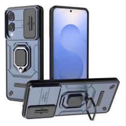 Samsung Galaxy S25 Edge Skal CamShield Ring Hybrid Blå
