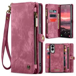 CASEME Samsung Galaxy S25 Edge Fodral Multifuntionell Röd