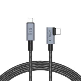 Tech-Protect 1.5 m 240W PD 8K USB-C/USB-C Kabel UltraBoost Grå