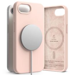 Ringke iPhone 16e Skal MagSafe Silikon Pink Sand