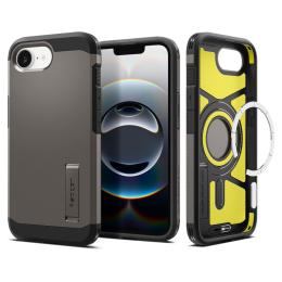 Spigen iPhone 16e Skal MagSafe Tough Armor Gunmetal