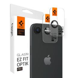 Spigen iPhone 16e 2-PACK Linsskydd GLAS.tR Optik Svart