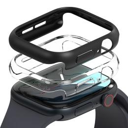 Ringke Apple Watch 10 42 mm 2-PACK Skal Slim Transparent/Svart