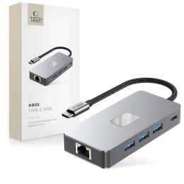 Tech-Protect 9in1 USB-C Hub - USB-C/USB 3.0/2.0/HDMI/SD/TF/RJ45