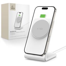 Tech-Protect 15W Qi Magnetisk MagSafe Laddare Vit