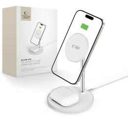 Tech-Protect 15W Qi 2in1 Magnetisk MagSafe Laddare Vit