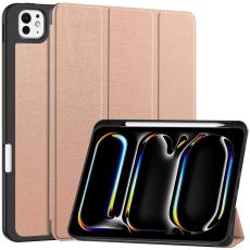 iPad Pro 11 2024 Fodral Tri-Fold Pennhållare Roséguld