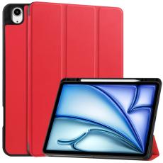 iPad Air 13 2025/2024 Fodral Tri-Fold Pennhållare Röd