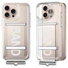 GKK iPhone 16 Pro Skal Med Strap Transparent / Silver
