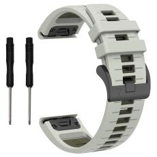 Garmin Fenix 26 mm Armband Quick Release Silikon Grå