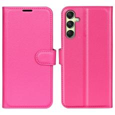 Samsung Galaxy A16 Fodral Litchi Läder Rosa