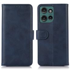 Motorola Edge 50 Fodral Läder Blå