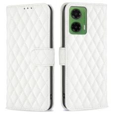 Motorola Moto G35 5G Fodral Diamond Läder Vit