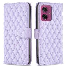 Motorola Moto G55 5G Fodral Diamond Läder Lila