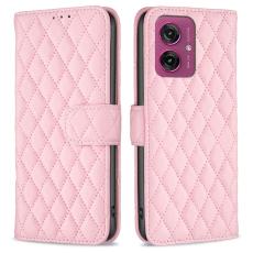 Motorola Moto G55 5G Fodral Diamond Läder Rosa