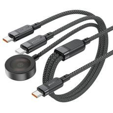 Acefast 100W USB-C - 2x USB-C / Apple Watch Laddare Svart