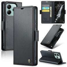 CASEME Xiaomi Redmi Note 14 5G Fodral RFID Läder Svart