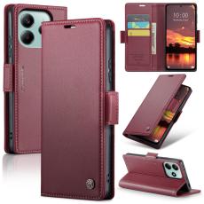 CASEME Xiaomi Redmi Note 14 5G Fodral RFID Läder Röd