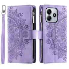 Xiaomi Redmi Note 14 5G Fodral Mandala Läder Lila