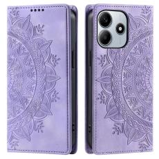 Xiaomi Redmi Note 14 4G Fodral Flip Mandala Läder Lila