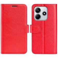 Xiaomi Redmi Note 14 4G Fodral Crazy Horse Läder Röd