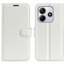 Xiaomi Redmi Note 14 4G Fodral Litchi Läder Vit