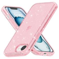 iPhone 16e Skal Glitter Shockproof Rosa