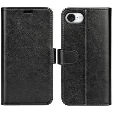 iPhone 16e Fodral Crazy Horse Läder Svart