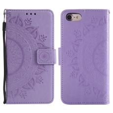 iPhone 16e Fodral Mandala Läder Lila