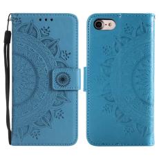 iPhone 16e Fodral Mandala Läder Blå