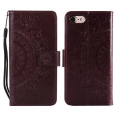 iPhone 16e Fodral Mandala Läder Brun